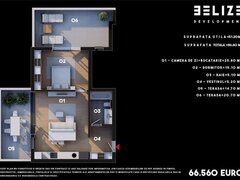 Ilfov apartament 2 camere bloc finalizat terase 35 mp